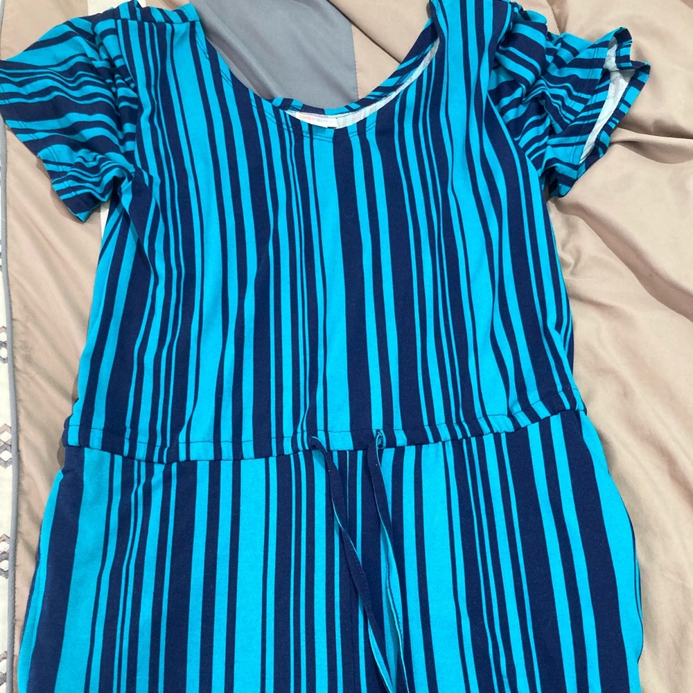 LulaRoe striped jumpsuit.